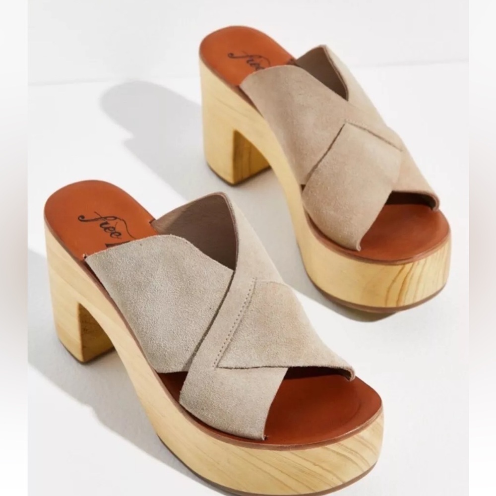 Free People Kora Platform Clog Sz 37